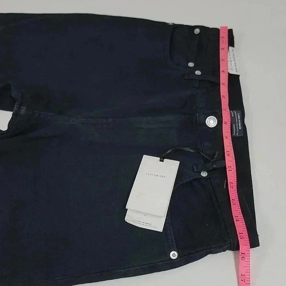 ZARA Costumized  The Vintage High Waisted Black Fringe Jeans - Picture 9 of 15